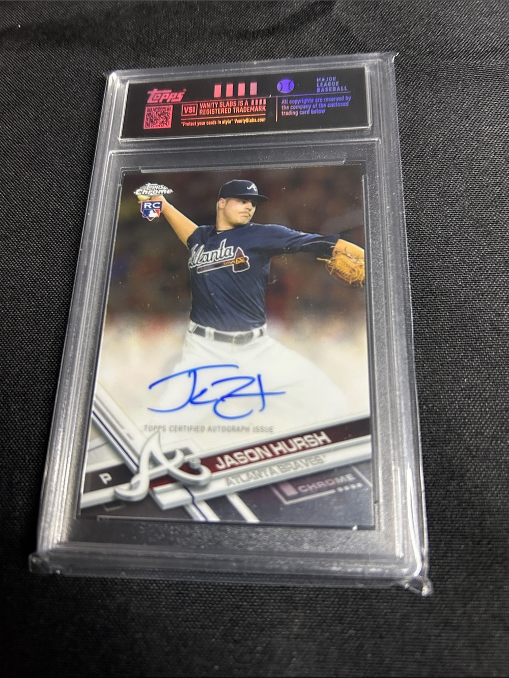 Topps Jason Hursh Autograph Card - Blue, Navy, White